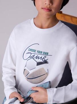Camiseta Mayoral interactiva blanco para niño