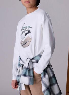 Camiseta Mayoral interactiva blanco para niño