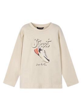 Camiseta Mayoral street beige para niño