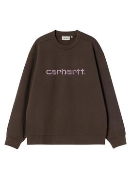 Sudadera Carhartt Script marrón para mujer