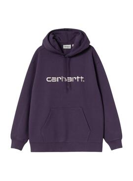 Sudadera con capucha Carhartt violeta para mujer