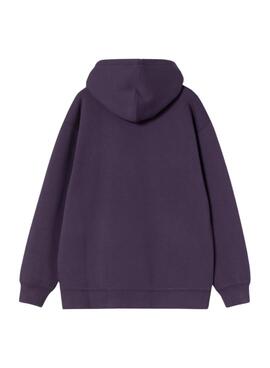 Sudadera con capucha Carhartt violeta para mujer