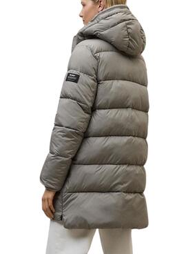 Abrigo acolchado Ecoalf Marangu beige para mujer