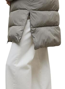 Abrigo acolchado Ecoalf Marangu beige para mujer