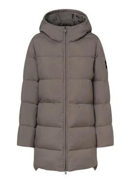 Abrigo acolchado Ecoalf Marangu beige para mujer
