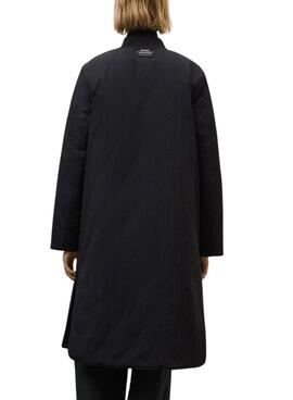 Abrigo Ecoalf Tiago reversible negro para mujer