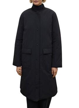 Abrigo Ecoalf Tiago reversible negro para mujer
