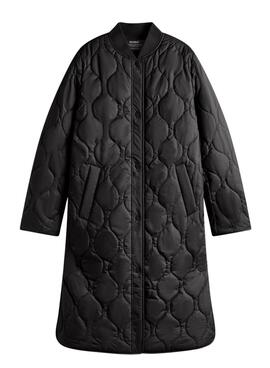 Abrigo Ecoalf Tiago reversible negro para mujer