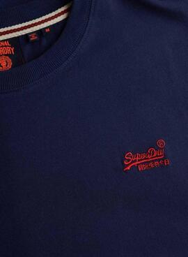 Camiseta Superdry Essential Logo azul para hombre