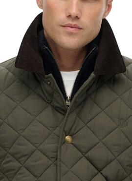 Cazadora Superdry Quilted verde para hombre