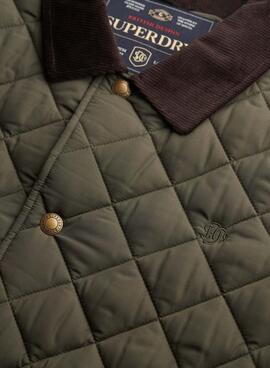 Cazadora Superdry Quilted verde para hombre