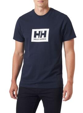 Camiseta Helly Hansen Box azul marino para hombre