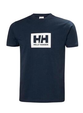 Camiseta Helly Hansen Box azul marino para hombre