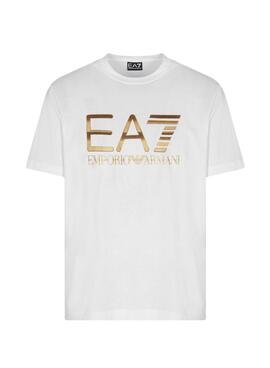 Camiseta Emporio Armani EA7 logo blanco para hombre
