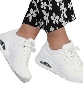 Zapatillas Skechers Uno blanco para mujer