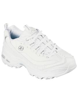 Zapatillas Skechers D Lites blanco para mujer
