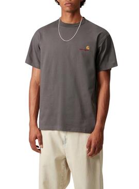 Camiseta Carhartt Script gris para hombre