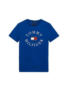 Camiseta Tommy Hilfiger Essential Azul Electrico
