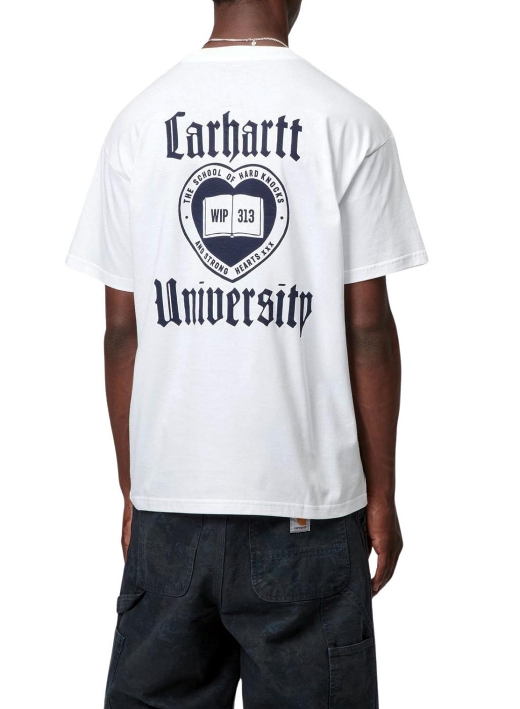 Camiseta Carhartt Schooling blanco para hombre