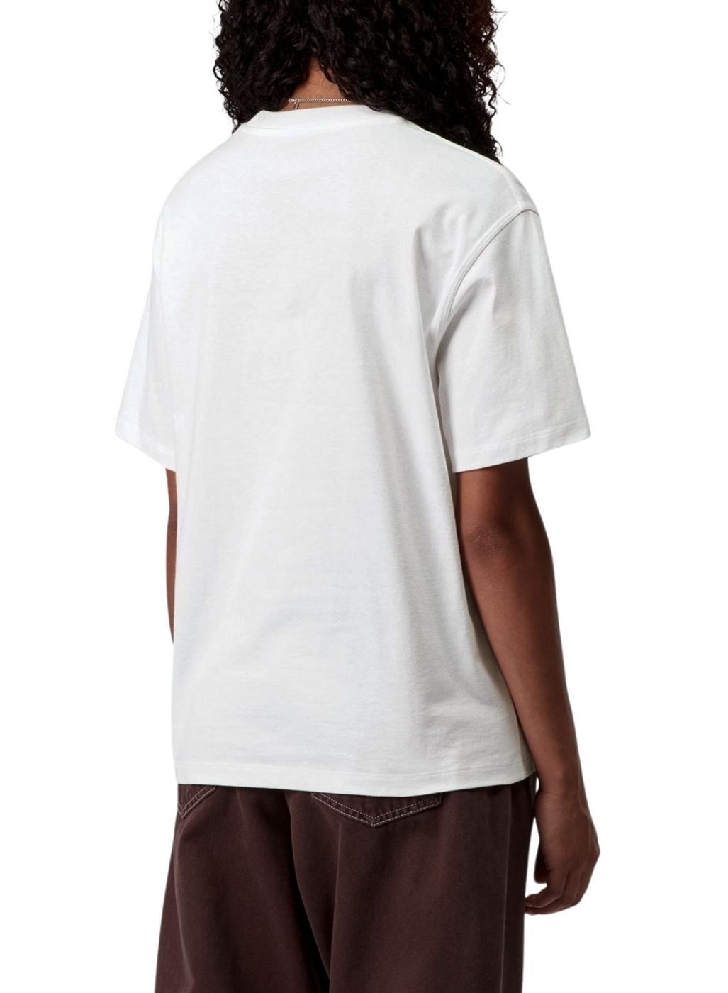 Camiseta Carhartt American Script blanco para mujer