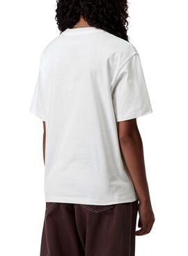 Camiseta Carhartt American Script blanco para mujer