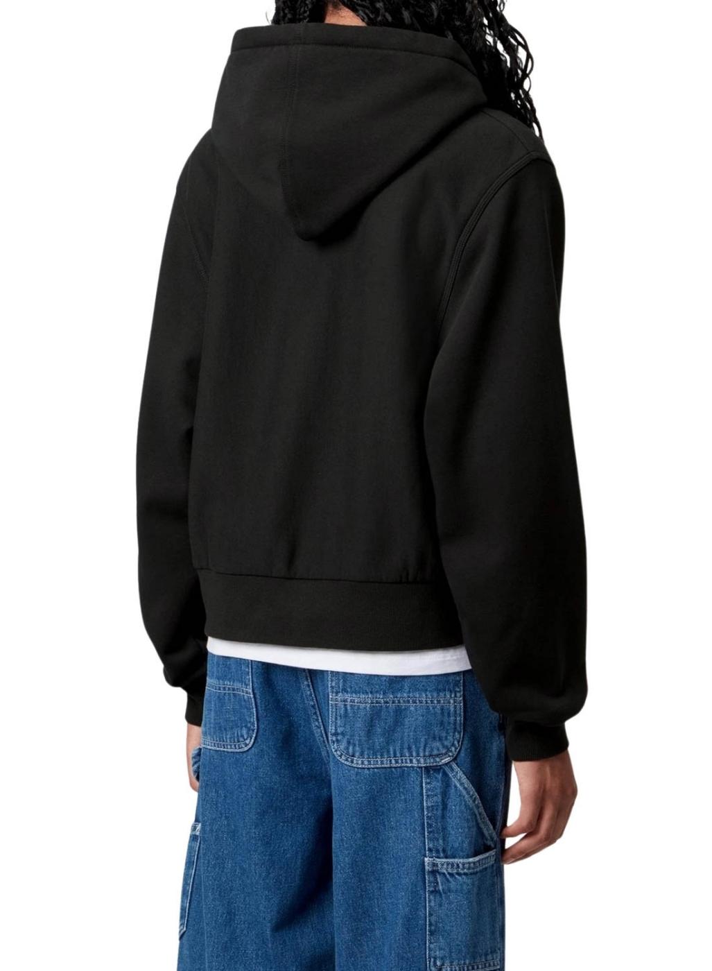 Sudadera con cremallera Carhartt negro para mujer