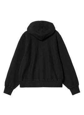 Sudadera con cremallera Carhartt negro para mujer