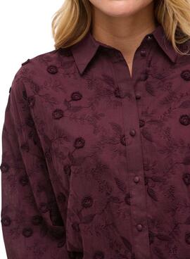 Camisa Vila Visimone granate para mujer