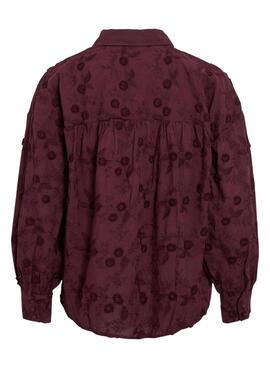 Camisa Vila Visimone granate para mujer