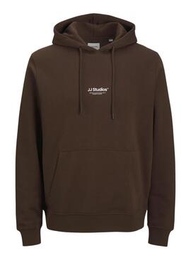 Sudadera Jack and Jones Soho marrón para hombre
