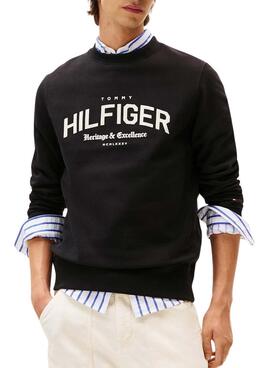 Sudadera Tommy Hilfiger Arch negro para hombre
