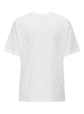 Camiseta Only Vivvi Paris blanco para mujer
