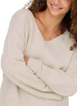 Jersey Only Whitney beige para mujer
