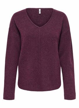 Jersey Only Whitney granate para mujer