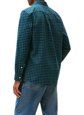 Camisa Tommy Hilfiger Oxford tartan verde para hombre