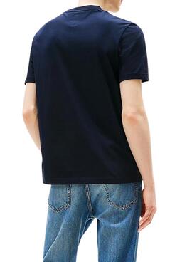 Camiseta Tommy Hilfiger Linear azul marino para hombre