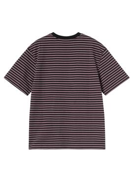 Camiseta Carhartt Verner rayas rosa y negro para mujer