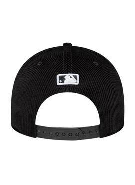 Gorra New Era Cord Yankees negro para mujer