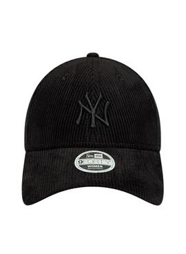 Gorra New Era League Cord 9FORTY negro para mujer