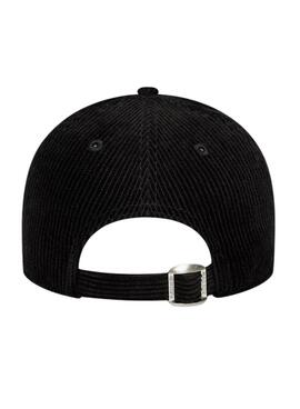 Gorra New Era League Cord 9FORTY negro para mujer