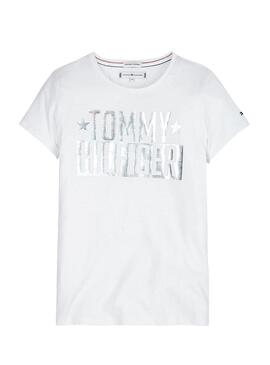 Camiseta Tommy Hilfiger Logo Tee Blanca Niña