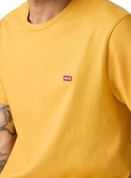 Camiseta Levis básica amarillo para hombre