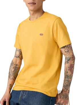 Camiseta Levis básica amarillo para hombre