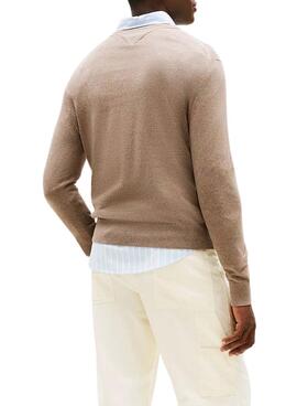 Jersey Tommy Hilfiger Crew Neck beige para hombre
