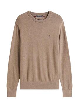 Jersey Tommy Hilfiger Crew Neck beige para hombre