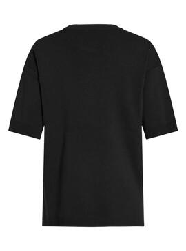 Top de punto Vila Visway negro para mujer