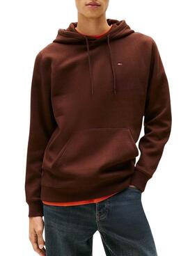 Sudadera Tommy Jeans basic hood marrón para hombre