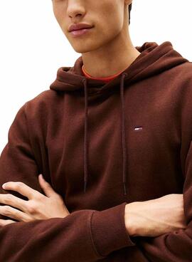 Sudadera Tommy Jeans basic hood marrón para hombre