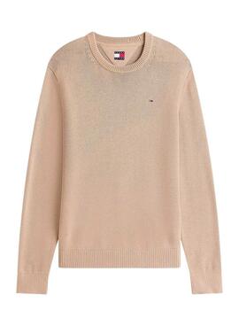 Jersey Tommy Jeans básico beige para hombre