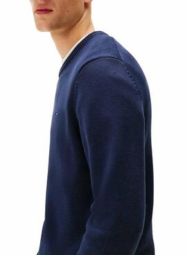 Jersey Tommy Jeans básico azul para hombre